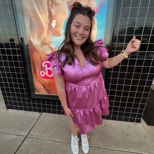 This is a metallic dress that is fun for any party, could he dressed up or down!
